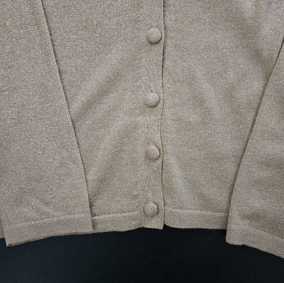 Vintage - Gold Threaded Epogee Cardigan Sweater - NWOT - Size L - Picture 2 of 9
